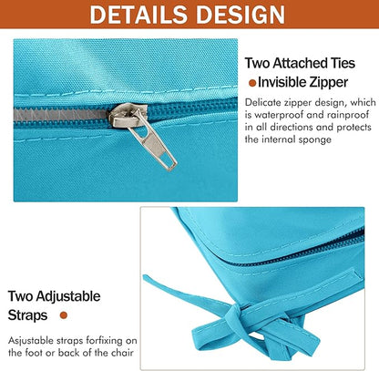Outdoor Chair Cushions 18.5x16 Inch Waterproof Patio Chair Cushions - Image 4