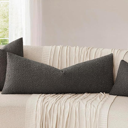 Foindtower Decorative Textured Boucle Throw Pillow Covers Accent Solid Pillow - Image 4