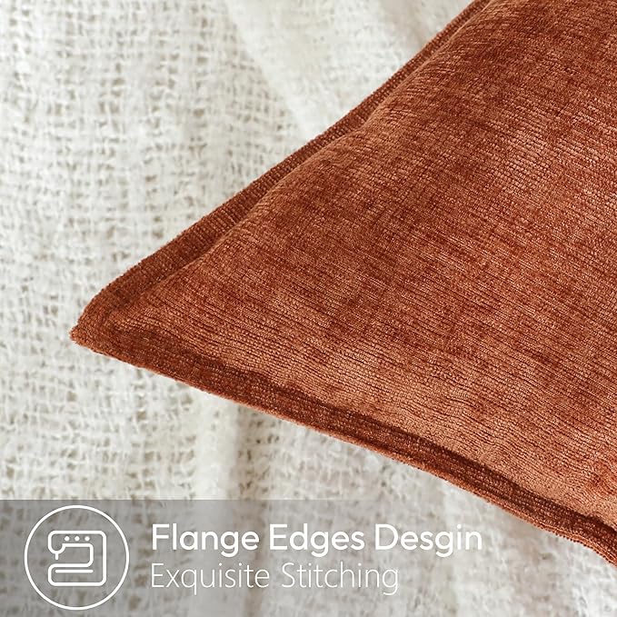 Stellhome Pack of 2 Soft Textured Throw Decorative Pillow Covers Square Accent - Image 3
