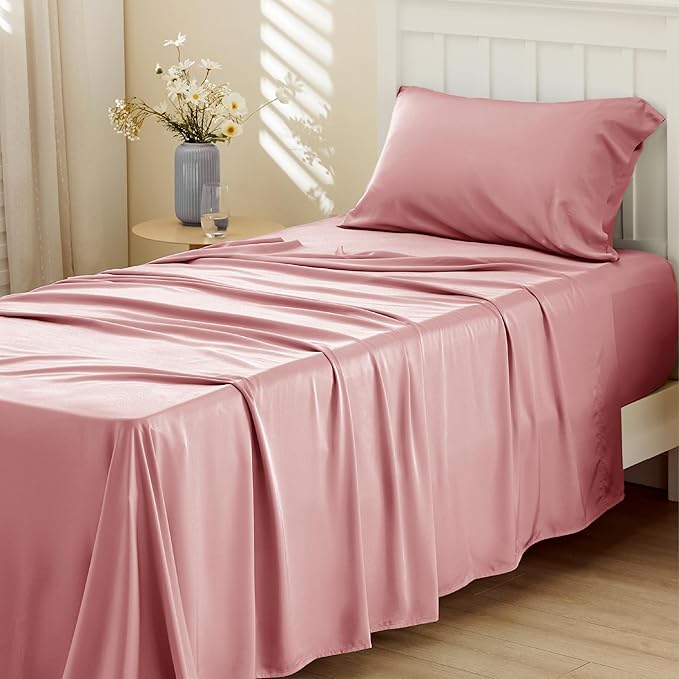 Bedsure Cooling Sheets Twin, Rayon Derived from Bamboo, Breathable & Soft Twin by BEDSURE