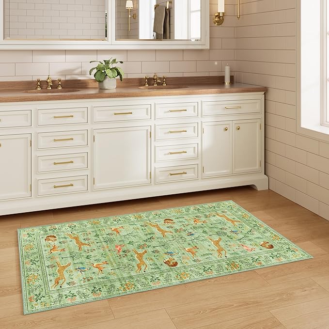 DUKINO 2x4 Rug for Hallway, Washable Kitchen Runner Rug - Image 4