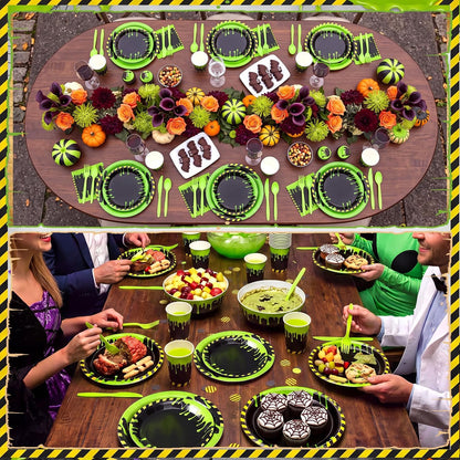 Honeydak 210 Pcs Halloween Ghost Party Supplies for 30 Guests