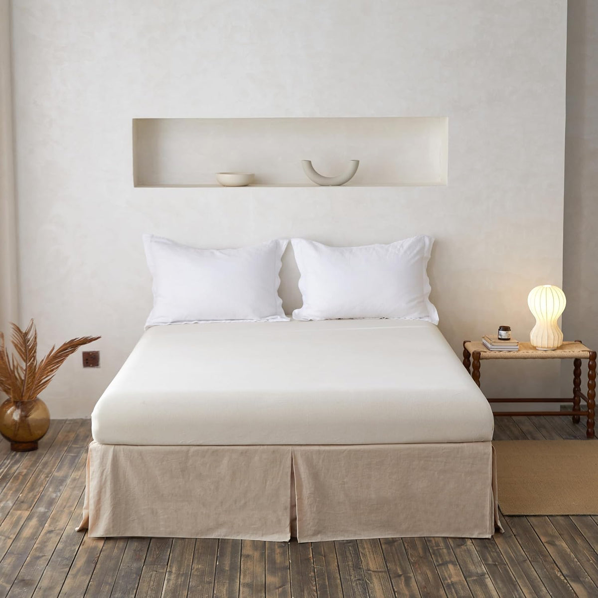 biselina french linen wrap around bed skirt with, package contents