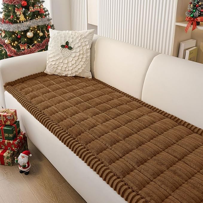 Smiry Couch Cover for Dogs Washable, Non Slip Fuzzy Pet Couch Covers for 3 by Smiry