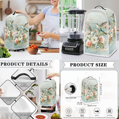 Hummingbird Toaster Cover Blender Cover Set Flower Kitchen Appliance - Image 3