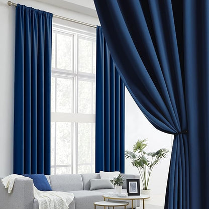 DUALIFE Blackout Curtains Thermal Insulated Blackout Drapes Window Treatment - Image 2