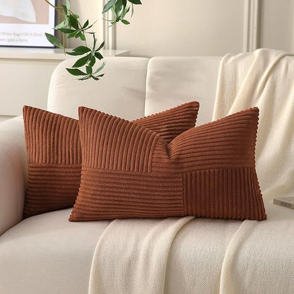 Rust Lumbar Throw Pillow Covers 16x24 inch, Farmhouse Home Decor, Boho by Unknown