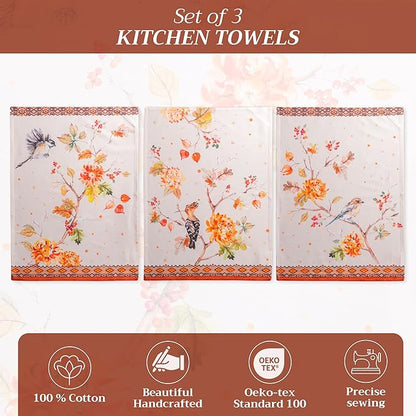 Maison d' Hermine Kitchen Towels Set of 3 100% Cotton 20" x 27.5" Reusable - Image 2