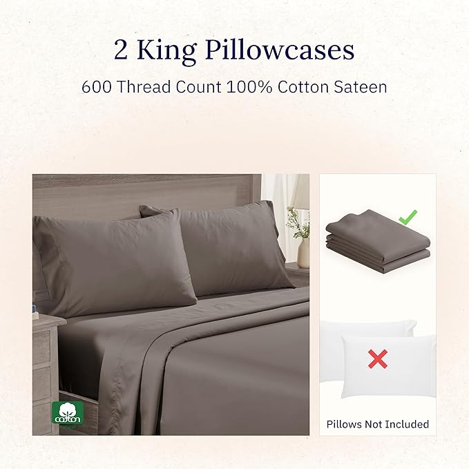 California Design Den Luxuriously Soft Hotel Quality 600 Thread Count, 100% - Image 2