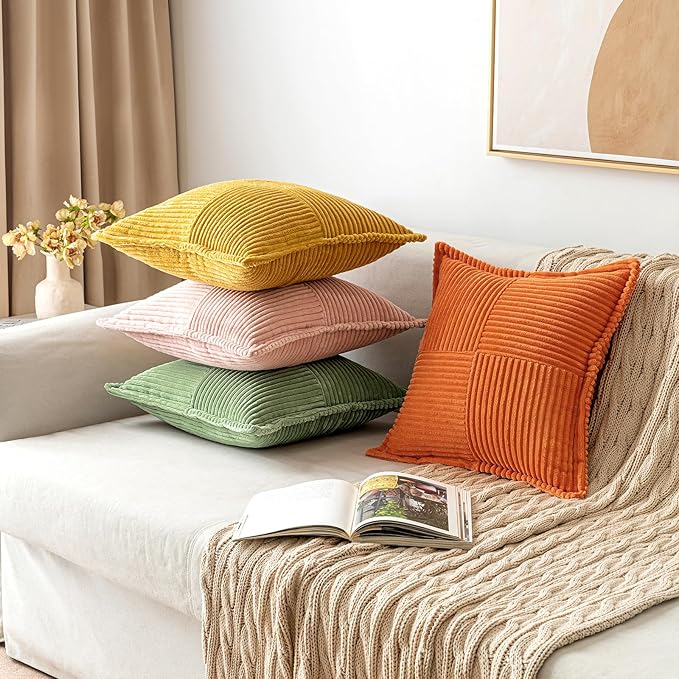 MIULEE Orange Decorative Throw Pillow Covers - Image 4