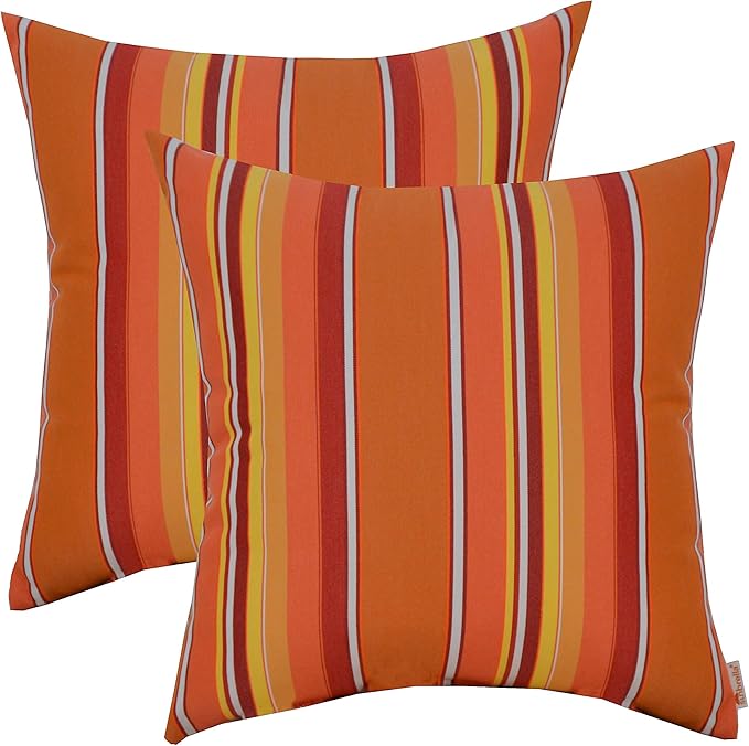 RSH DECOR: Sunbrella Square Throw Pillows Set of 2 | 17" x 17" | Water and by RSHDECOR