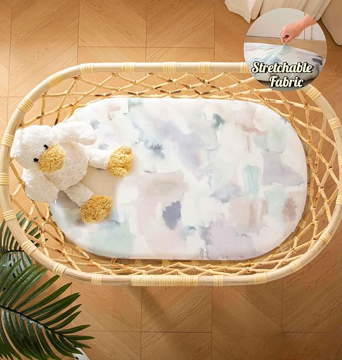SDY Jersey Bassinet Sheets for Baby Boys and Girls, 32 "x 16 "x 4", 2 Pack - Image 3
