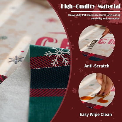 Christmas Rectangle Table Cloth, 100% Waterproof Tablecloth, Christmas - Image 3