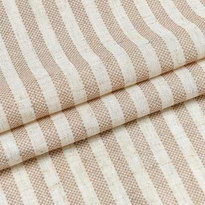 Vangao Stripe Farmhouse Kitchen Curtains 24 Inch Length Linen Cafe Curtains - Image 4