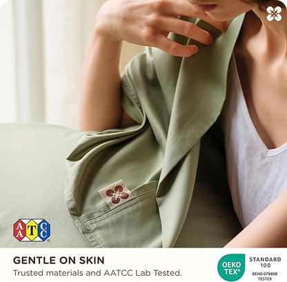 Bedsure Cooling Sheets, Rayon Derived from Bamboo & Cotton Blend, GentleSoft - Image 4