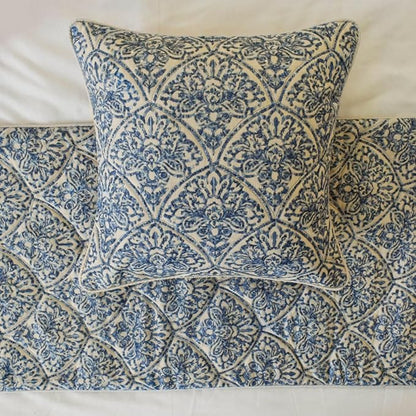 The HomeCentric King/Queen/Twin Blue Decorative Full 68"x18" Bed Runner - Image 2