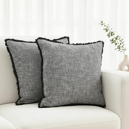 Textured Cotton Pillow Covers by OveeshaHomeDecor