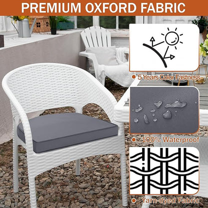 Outdoor Chair Cushions Set of 4 Waterproof Patio Chair Cushions - Image 3