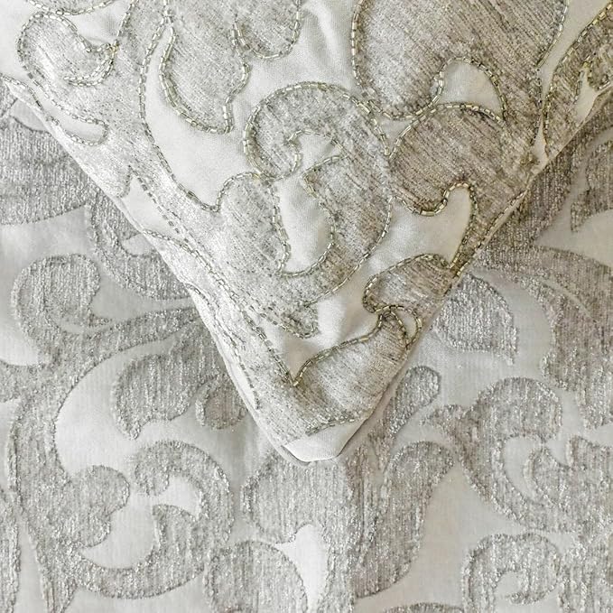 The HomeCentric King/Queen/Twin Silver Luxury King 90"x18" Bed Runner Without - Image 2