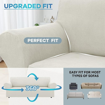 LURKA Stretch Sofa Slipcovers 1 Piece Couch Covers - Image 4