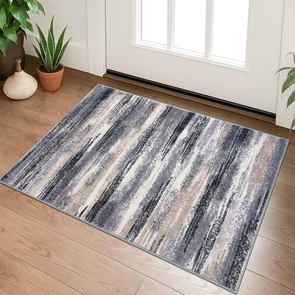 Modern Abstract Entryway Rug Indoor 2x3 Washable Rug Non-Slip Soft Small Area by lansny