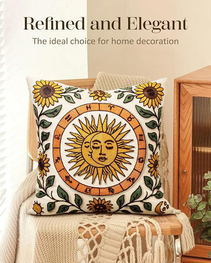 Embroidered Throw Pillow Covers 18x18 Inch - Image 5