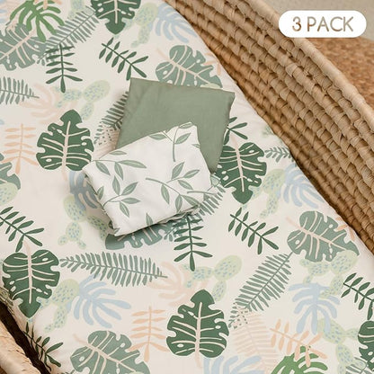 Baby Bassinet Sheets 3 Pack, Fitted Mattress Sheets - Image 8