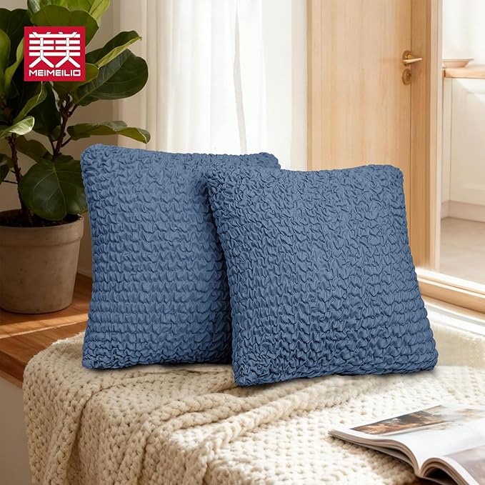 Decorative Throw Pillow Cover Elastic Couch Pillow Covers 18 x 18 & 20 x 20 Inch - Image 3