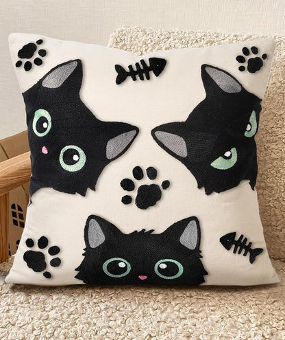 Embroidered Throw Pillow Covers 18x18 Inch by Kokaaee