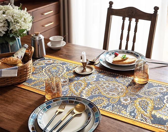 13×72 Inch Table Runner, Retro-Luxury Tassels Series - Image 7