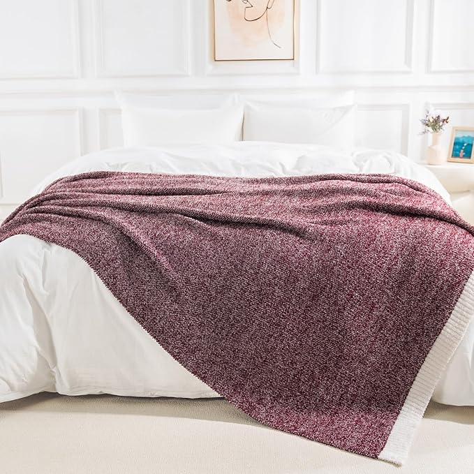 NEXHOME PRO Soft Twin Blankets for Couch, Reversible Warm Blankets Cozy Knit - Image 2