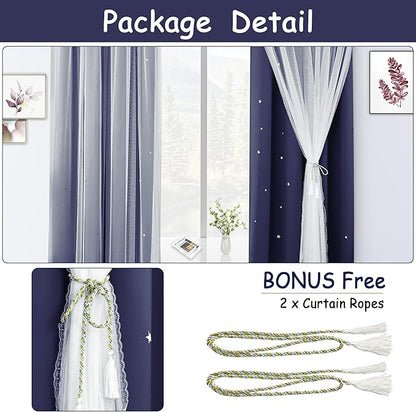 Kinryb Kids Star Cutout Curtains - Image 7