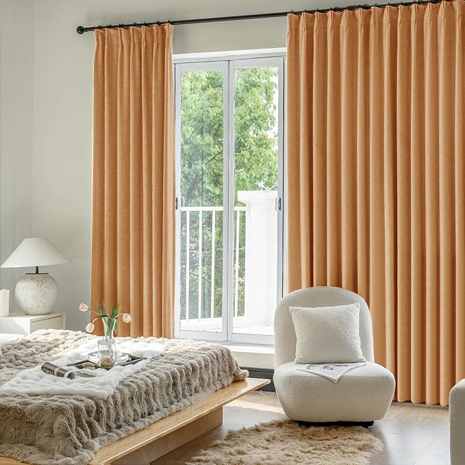 IVAPUPU Linen Pinch Pleated Blackout Curtains - Image 7