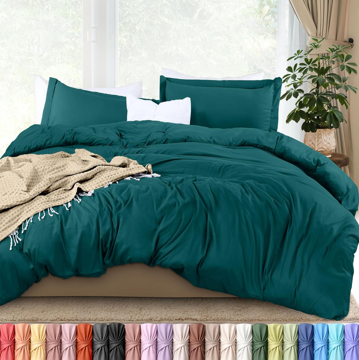 duvet cover king, 3 piece cotton like polyester, main product view