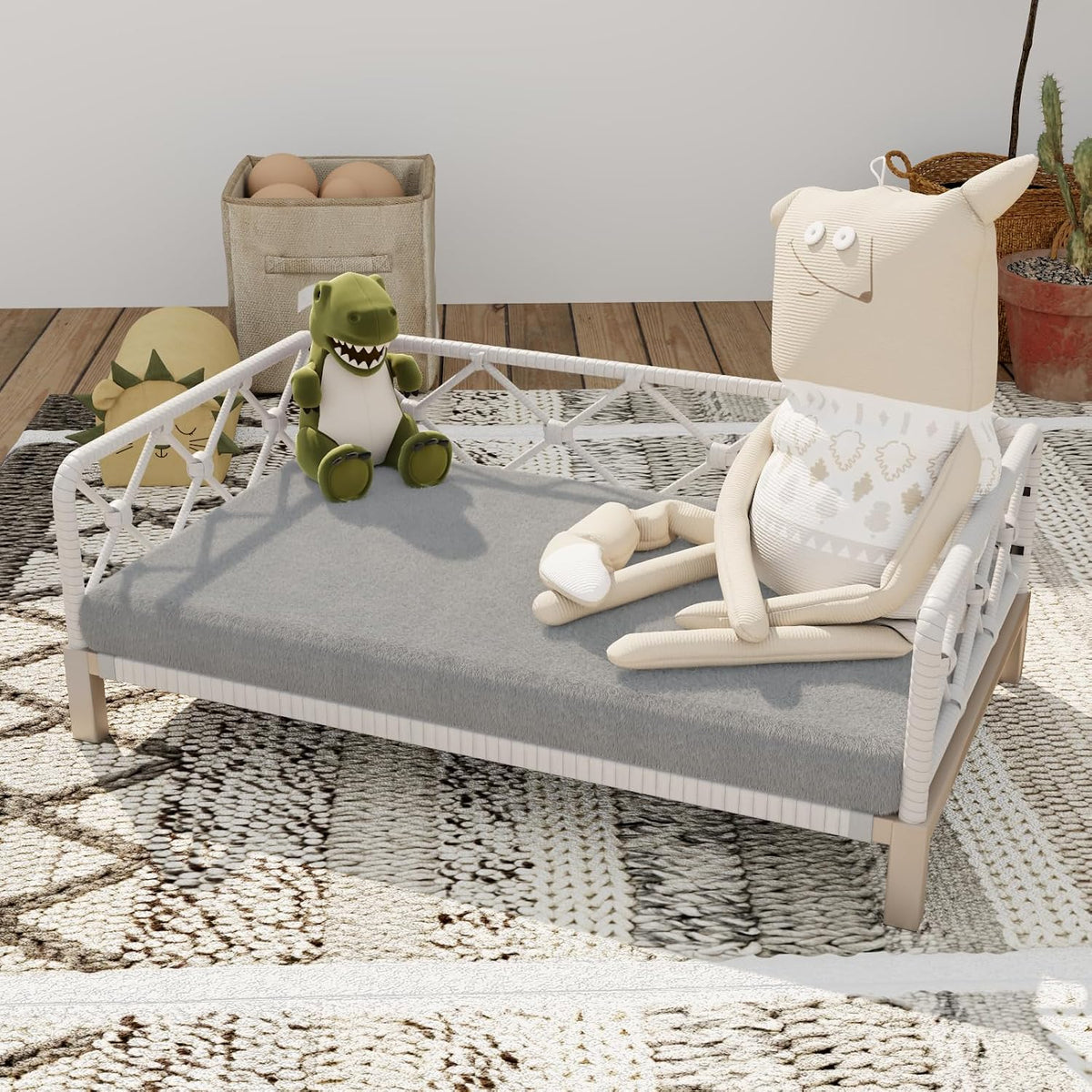 dog sofa bed, elevated dog couch with washable, main product view