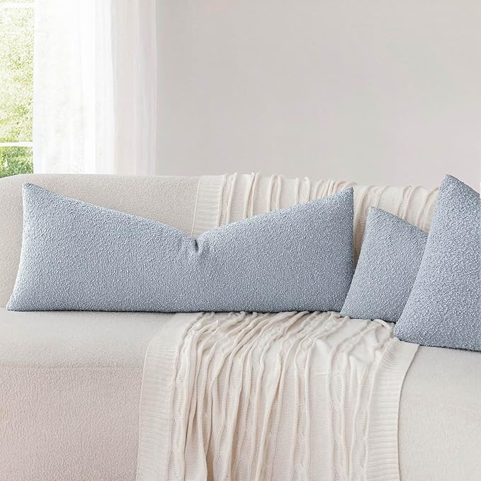 Foindtower Decorative Textured Boucle Throw Pillow Covers Accent Solid Pillow - Image 4