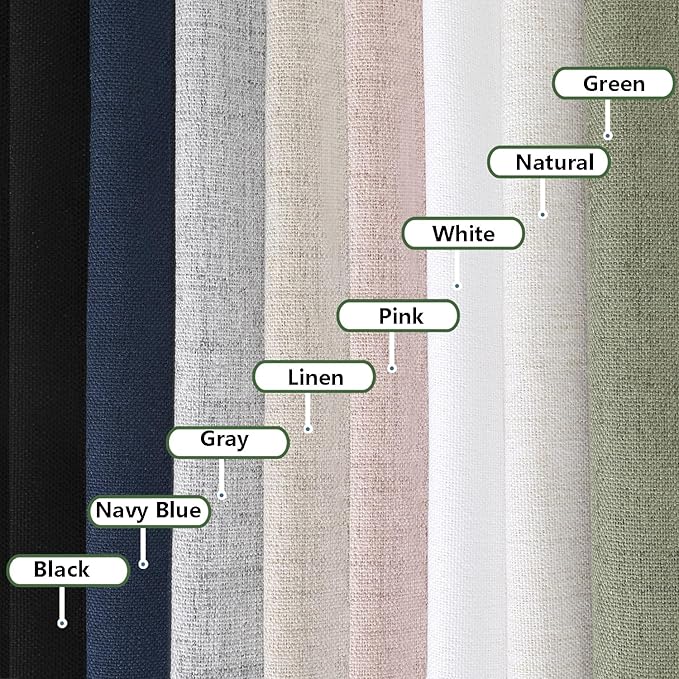 Gwine Blush Pink Kitchen Curtains 24 Inch Length 2 Panels, Light Filtering - Image 9
