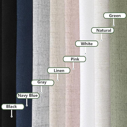 Gwine White Short Curtains 24 Inch Length 2 Panels, Light Filtering Textured - Image 9