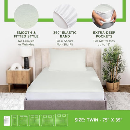 Four Seasons Essentials Twin Size Waterproof Mattress Protector - Image 4