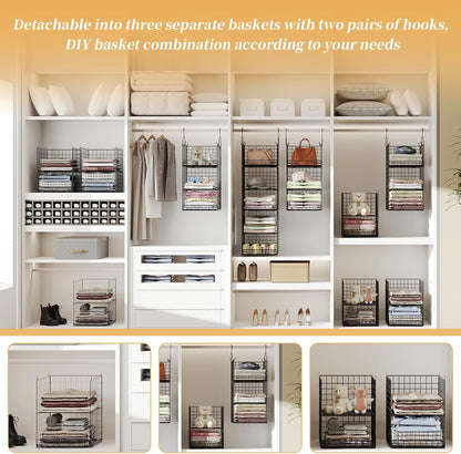 yuyetuyo 5 tier closet hanging organizer and storage, package contents