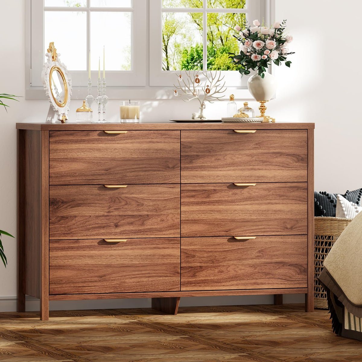 ieejdn dresser for bedroom with 6 drawers, 47.2", main product view