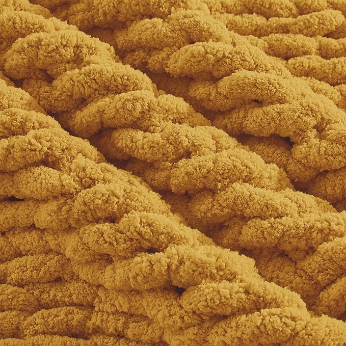 Carriediosa Chunky Knit Throw Blanket 60" X 80" Twin, 100% Hand Made Large - Image 7