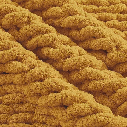 Carriediosa Chunky Knit Throw Blanket 60" X 80" Twin, 100% Hand Made Large - Image 7