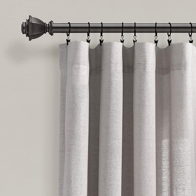Lush Decor Linen Button Window Curtain Panel - Image 2