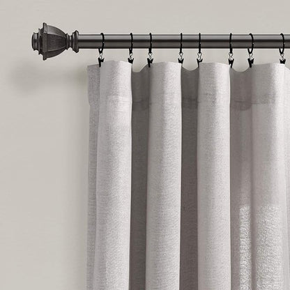 Lush Decor Linen Button Window Curtain Panel - Image 2