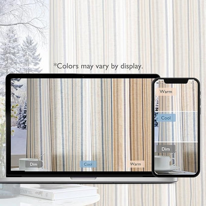 Vangao Linen Striped Blue Curtains Boho Tickingstripe Light Filtering Nursery - Image 5
