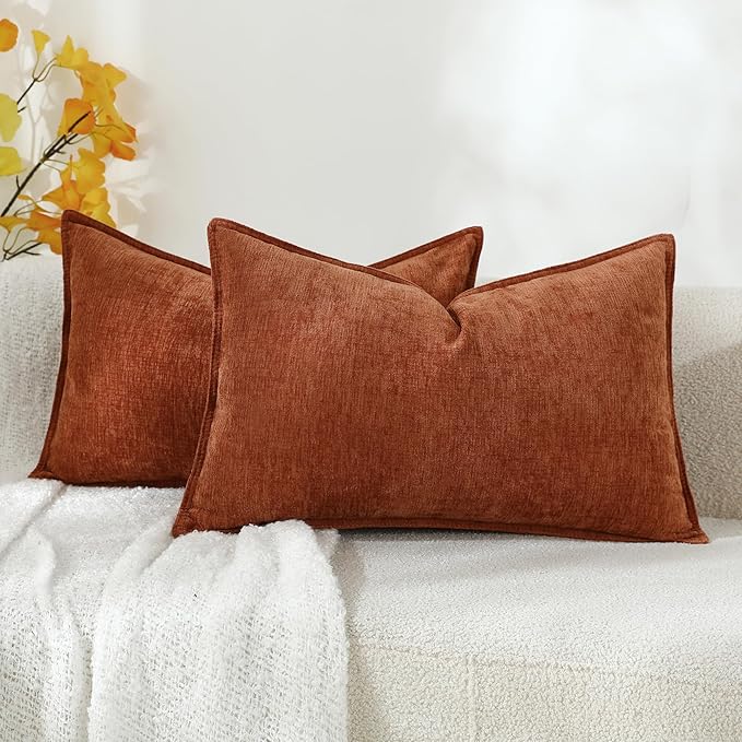 Stellhome Set of 2 Halloween Decorations Autumn Rust Pillow Covers Soft by Stellhome