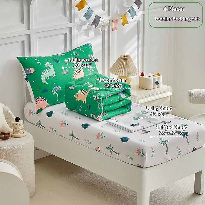 DuShow Dinosaur Toddler Bedding Set - Image 3