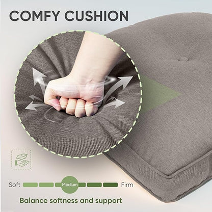 Outdoor Chair Cushions Set of 2, Waterproof Outdoor Seat Cushion 25x22 - Image 6