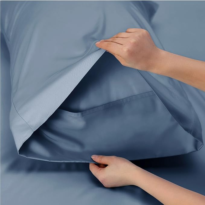 Bedsure Cooling Sheets Twin, Rayon Derived from Bamboo, Breathable & Soft Twin - Image 5